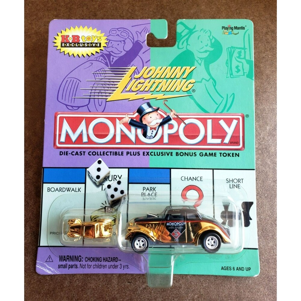 2000 Johnny Lightning VINTAGE MONOPOLY WILLYS Gold & Black KB Toys Exclusive 5SP